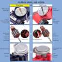 FARBIN Air Horn for Car, Train Horn for Trucks, Loud 12v Car Horn Kit with Relay Harness and Switch Button