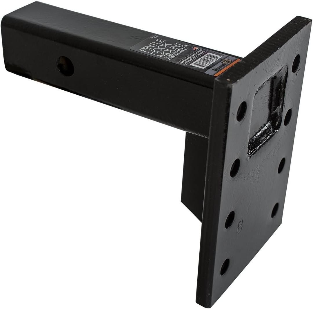 Buyers Products PM87 Pintle Hook Mount, 3 Position Adjustable Trailer Hitch Receiver for 2 Inch Trucks, HeavyDuty Tow Hitch Plate, 14,000 lb MGTW, 2,800 lb MVL, PowderCoated Steel