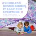 Skywin Air Tent for Kids (77 x 50) Builds in 30 Sec, Toddler Tents Indoor for Imaginative Play, Spacious Kids Forts Indoor Playhouse for Boys & Girls Ages 3-14 (Fan Not Incl) (Mermaind Magic Fort)