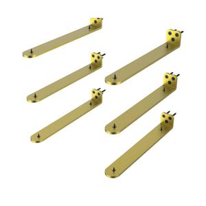 Floating Shelf Bracket, 10 Inch 6PACK Gold Heavy Duty Shelf Bracket,Hidden Shelf Brackets 1/5 in Thick,L Brackets Support for Shelves,Suitable for Kitchen, Study Or DIY,Holds Over 160lb+