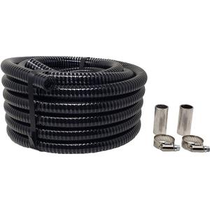 RV Sewer Hose Extension for The Sewer Solution 3/4" Diameter Sewer Hose System, 50 FT Length Flexible PVC Tubing, 2 Couplers and Worm Gear Clamps Included, Made in USA