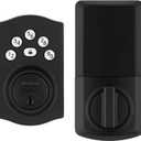Kwikset Powerbolt 240 5-Button Keypad Matte Black Traditional Electronic Deadbolt Door Lock, Featuring Convenient Keyless Entry, Customizable User Codes and Auto-Locking