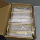 Gold Acrylic Sign Holder 5x7, 16 Pack Wedding Gold Frame Table Number Holders Vertical, Clear Picture Frames Flyer Stands Tables Menu Holder, Double Photo Paper Display Holder for Party, Home, Office
