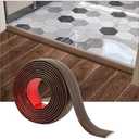 Art3d  Self Adhesive Vinyl Floor Transition Strip, Laminate Strip Flat Divider for Joining Gaps,Carpet Threshold Transition,Floor Tiles（51in, Brown）