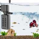 40-150 Gallon Internal Aquarium Filter, 4-in-1 Submersible Power Fish Tank Filter with Water Pump, Wave Maker & Air Bubbler for Large Fish Tanks, Turtle Tanks, and Koi Ponds15W