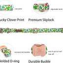 Elegant little tail St Patrick's Dog Collar, Green Clover Pet Collar Cotton Soft Holiday Pet Collar Cute Puppy Collar Adjustable Pet Dog Collars for Small Dogs