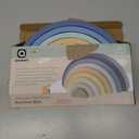 Asweets Wooden Stackable Rainbow Toy, 8 PCS Wooden Building Blocks Set for 1 2 3 Baby, Kids and Toddlers, Montessori Rainbow Nesting Puzzle, Best for 18M+, Cognitive Development (Blue)