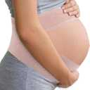 Pregnancy Belly Band for Pregnant Women, Breathable Maternity Belt, Adjustable Pregnancy Belly Support Band (Large, Pink)