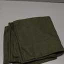 16x16 Linen Pillow Covers Olive Green Pack of 2 Farmhouse Boho Neutral Accents Striped Textured Square Decorative Throw Pillow Cases for Living Room Couch Bed Home Decor