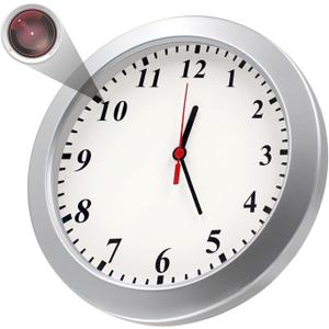 Hidden Camera Detector Wall Clock 1080P No WiFi Security Camera Nanny Cams Video Recorder with Motion Detection, No Audio Home/Office Surveillance