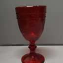 24 Pcs Red Vintage Wine Glasses Set, 10 Ounces Colored Glass Water Goblets, Unique Floral Embossed Pattern High Clear Stemmed Glassware Wedding Party Bar Drinking Cups Fancy Glasses Hand Wash Only