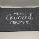 We are Covered Psalm 91 Black Doormat,Door mat Outside Entrace,Front Funny Door Mat Rubber Backing Non Slip Welcome Mats Entryway Embroidered Doormat Indoor Outdoor Floor Mats 30 * 18