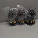 Galashield Owl Decoy | Plastic Owls to Scare Birds Away | Owl Statue for Garden & Outdoors - Pack of 3