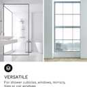 GTEWERK Shower Squeegee for Glass Doors, Silicone Window Squeegee, Bathroom and Glass Cleaning - Gray - 9 Inch