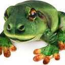 Madzee Plush Realistic Frog Stuffed Animal Toy 9 inches, Soft Plushie Christmas Birthday Gifts for Boys Girls Kids Toddlers