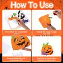 Yexiya 36 Pieces Halloween Fall Craft Kits DIY Pumpkins Hanging Ornaments Make Your Own Pumpkin Sticker Craft Cuttings for Halloween Party Favors Decoration School Classroom Activities