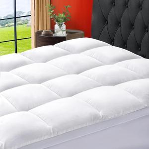 SOPAT Mattress Topper Queen Size Extra Thick Mattress Pad 8-21" Deep Pocket Soft Down Alternative Fill Mattress Protector Pillow Top Mattress Cover (60x80 Inches, White) (White Color)