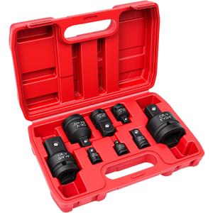 8-Piece Impact Socket Adapter Set, 1/4" 3/8" 1/2" 3/4" Drive Socket Reducer Set with Case, for Impact Wrenches,Ratchets,Automotive and DIY Tools