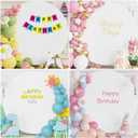 Wokceer 7.2FT Round Backdrop Cover White Round Arch Covers with Buckles Polyster Circle Balloon Arch Backdrop Cover for Wedding Birthday Party Ceremony Decor