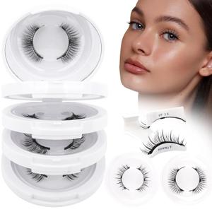 WENDY LASHES Magnetic Eyelashes with Applicator 4pairs | Magnetic Eyelashes Reusable Natural Look Lashes No Glue Needed Waterproof Soft Magnetic Lashes Easy to Wear and Remove