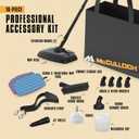 McCulloch MC1270 Portable Power Steam Cleaner, 30 Minute Runtime, 16 Accessories: Mop Head, Brushes, & More - Built for Home, Tile, Grout, Carpet, Furniture, & Personal Car Detailing