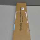 HESTIA No Drill Cordless Room Darkening Vinyl Mini Blinds, 1 L-Shaped PVC Slats Venetian Horizontal Blind Privacy Indoor Window Coverings for Bedroom, Bathroom and Kitchen, Black, 22" W x 50" H