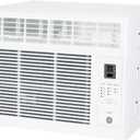 GE Electronic Window Air Conditioner 5000 BTU, White, Efficient Cooling for Smaller Areas Like Bedrooms and Guest Rooms, 5K BTU Window AC Unit with Easy Install Kit