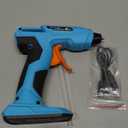 GoGonova Hot Glue Gun, 20s Fast Preheating Glue Gun Cordless & Rechargeable, 2Ah Battery Hot Glue Gun and 25 Pcs Hot Glue Sticks Set, Smart Power-Off, Stands-Up Design, Anti-Drip (Blue-25)