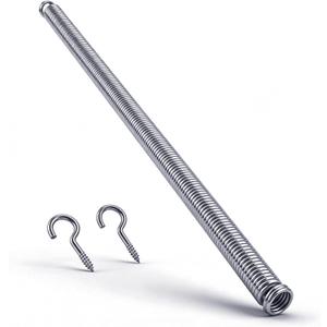 V6 Door Spring for Screen Door 16" x 1/2", Galvanized Steel Screen Door Closure Spring with 2 Hooks, Automatic Closing, Easy Install, Fits for Lightweight Storm Doors, Sliding Screen Doors