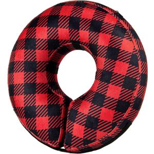 BENCMATE Protective Inflatable Collar for Dogs and Cats - Soft Pet Recovery Collar Does Not Block Vision (Large, Plaid) ([Neck:14"-18"] Large)
