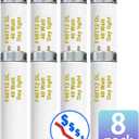 amgolibi 8-Pack 48 Inch F40T12/DL 40W 6500K Daylight Fluorescent Light Bulbs, 4ft T12 Linear Tube Lights, 2650 Lumens, G13 Bi-Pin Base, Daylight, for Workshop, Garage, Office