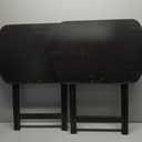 Winsome Cade Set of 2 Foldable Snack Tables, Oversized, for Living Room, 25", No Assembly, Coffee