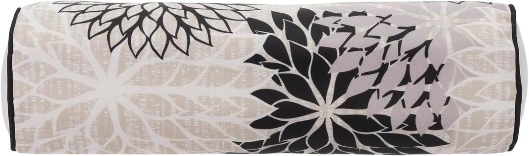 Mina Victory Aloha Indoor/Outdoor Black White 6" x 20" Throw Pillow