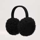 Yedilen Winter Ear Warmers for Women Warm Outdoor Foldable Earmuffs Cute Faux Fur Ear Muffs for Girls (Black)