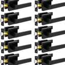 KAMOTA Privacy Door Levers, 10 Pack Matte Black Door Handles Bed and Bath Door Locks Interior Keyless Locksets, Left and Right Hand Reversible