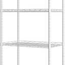 HOMEFORT 4-Shelving Unit, Adjustable Wire Shelving, Metal Wire Shelf Rack Organizer for Kitchen, Pantry, Closet, Bathroom, Laundry, White,21" W x 11" D x 41" H, 21"W x 11"D x 43"H