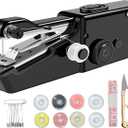 Handheld Sewing Machine Electric Sewing Mini Portable Sewing Machine Suitable for Beginners Sewing Clothes Family Travel DIY (Black)