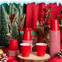 Lilymicky 300 PACK 2 oz Plastic Shot Glasses, Red Disposable Shot Cups, Mini Red Shot Cups, 2 oz Party Cups for Halloween Christmas Party
