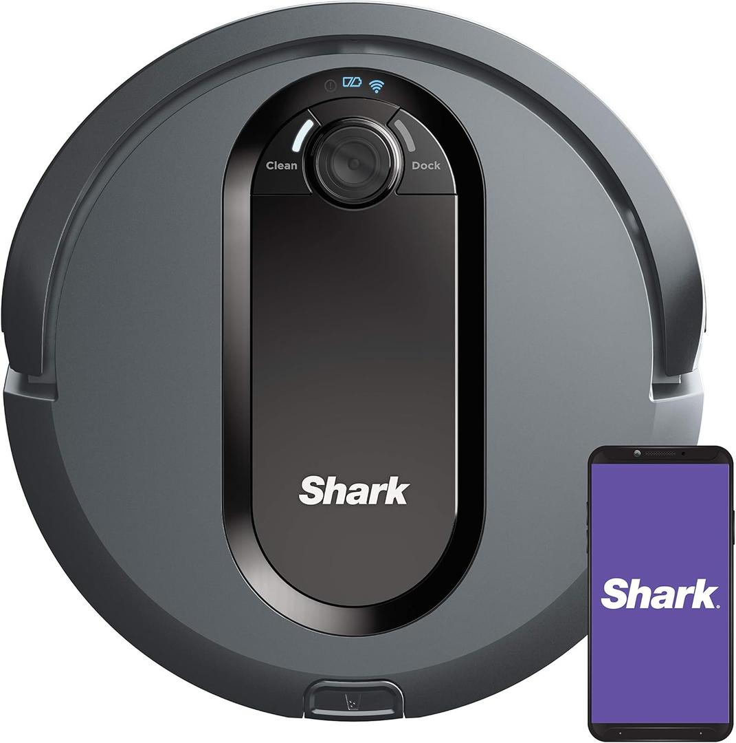 Shark IQ Robot Vacuum AV970 Self Cleaning Brushroll, Advanced Navigation, Perfect for Pet Hair, Works with Alexa, Wi Fi, xl dust bin, A Black Finish