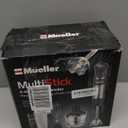 Mueller Multistick 5-in-1 Immersion Blender Handheld, 12 Speed Hand Mixer - Turbo Boost, Heaviest Duty Copper Motor, Titanium Blades Hand Blender, Milk Frother Wand, Whisk, Beaker, Chopper, Grey (Gray)