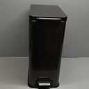 Home Zone Living 8 Gallon and 3 Gallon Slim Black Stainless Steel Trash Can Combo Set with Soft-Close Lid and Bag Tuck Design (Bundle)