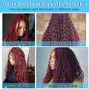 34 34 34 Inch #99j Burgundy Human Braiding Hair for Boho Braids 150g Deep Curly Bulk Human Hair Knotless 1 Bundle/Pack Caramel