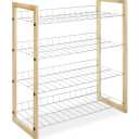 Whitmor Wood & Chrome 4 Tier Closet Shelf