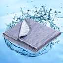 Marchpower Cooling Blanket Queen Size For Hot Sleepers, Arc-Chill Cooling Blanket with Double-Sided Design, Japanese Cooling Fiber Absorbs Body Heat, Lightweight Soft Cold Blankets For Sleeping Summer (Queen 79" X 86", Blue)