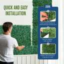 Houseables Grass Wall Panels, Boxwood Panels, Greenery Wall, Grass Backdrop, Greenery Backdrop, Artificial Green Decor, Faux Hedge, Fake Plant Squares, Indoor and Outdoor Decoration, 20"x20", 12 Pack
