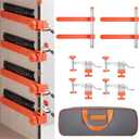 Drawer Slide Installation Jig with Toggle Clamp,Cabinet Hardware Jig with Magnetic Arm Punch Locator, Installing Faster, Straighter, and Smarter(4 Layers)