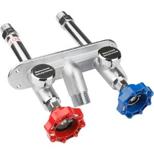 WHK 4" Inch Frost Free Water Spigot Faucet Supply Hot and Cold Outdoor Water Faucet 1/2 Inch MIP X 3/4 Inch Hose Bibb Freeze Proof Hose Bib Wall Outdoor Hydrant Sillcock (Brass,Chrome)