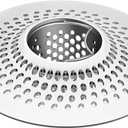 LEKEYE Shower Drain Hair Catcher/Bathroom Drain Cover/Bathtub Drain Strainer/Shower Stall Drain Protector(Pearl Chrome)