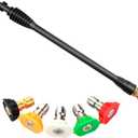 JOEJET Pressure Washer Wand Replacement with 5 Spray Pressure Washer Nozzle Tips, 16 Inch, Compatible with Ryobi Pressure Washer Gun, 2000 PSI