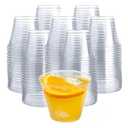 Prestee 200-Pack - 9oz Clear Plastic Cups - Durable Disposable Plastic Wine Glasses for Party, Weddings, and Catering - Small Drinking Glasses for Cocktails and Beverages - Heavy-Duty Fruit Punch Cups